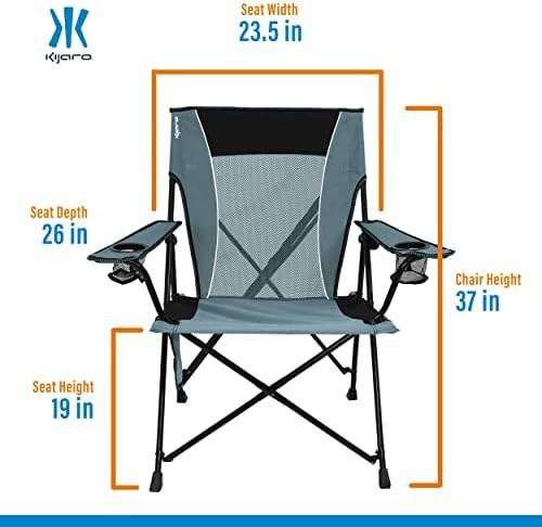 Dual Lock Folding Chair Hallet Gray — photo 3