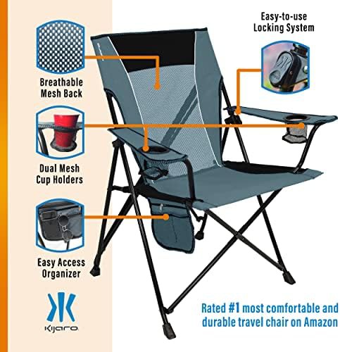 Dual Lock Folding Chair Hallet Gray — photo 5