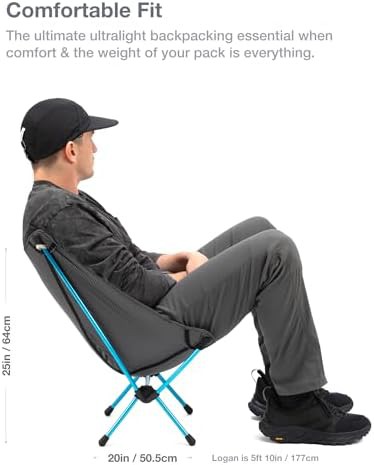 Ultralight compact camping chair in black — photo 3