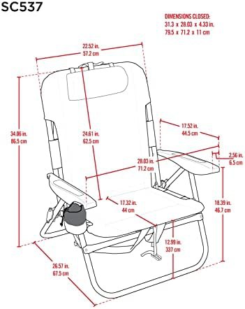 Tommy Bahama wide seat folding beach chair — photo 3