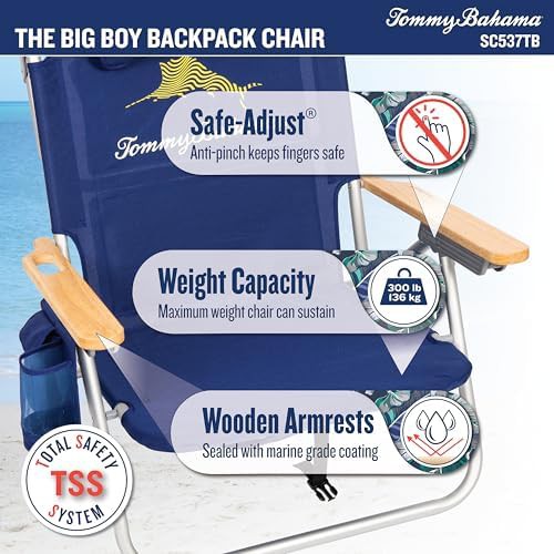 Tommy Bahama wide seat folding beach chair — photo 4