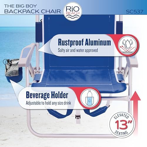 Rio beach big boy high seat folding chair — photo 4