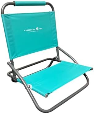 Caribbean Joe teal lightweight portable beach chair