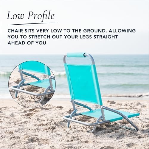 Caribbean Joe teal lightweight portable beach chair — photo 3