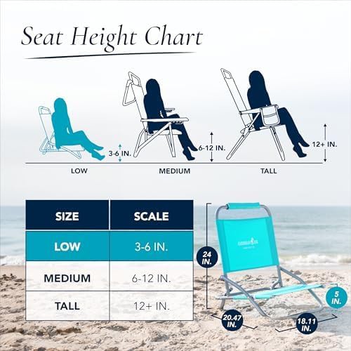 Caribbean Joe teal lightweight portable beach chair — photo 4