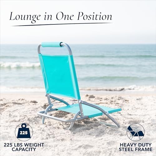 Caribbean Joe teal lightweight portable beach chair — photo 5