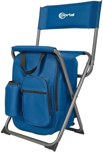 Portable Folding Stool with Cooler Backpack