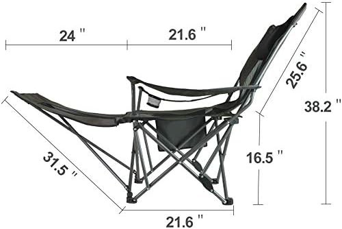 Portable Mesh Chair with Removable Footrest — photo 3