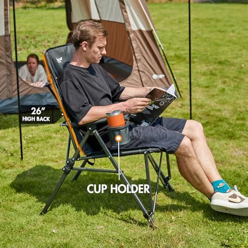 Oversized Folding Chair with Hard Armrests — photo 5