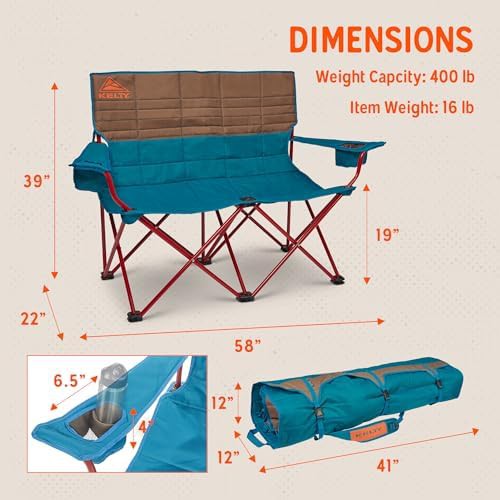 Deep lake oversized loveseat folding camp chair — photo 3