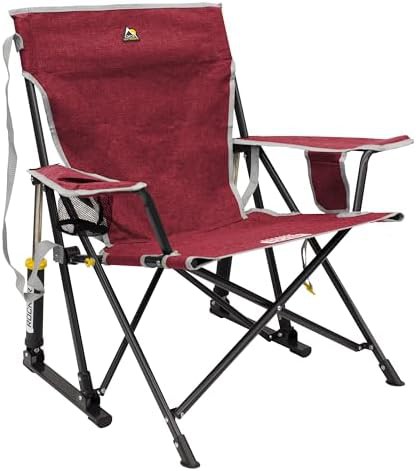 Red Folding Kickback Rocker Chair