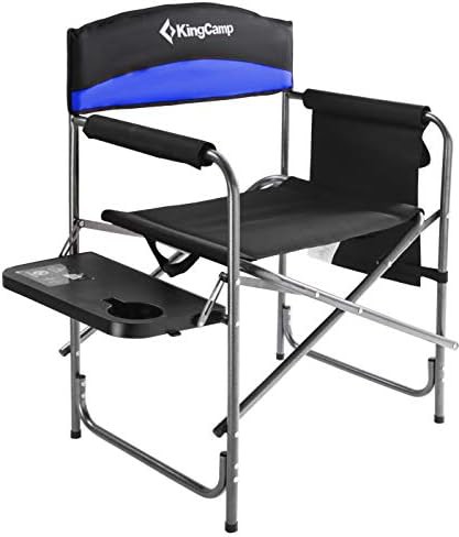 Portable folding directors chair with cup holder