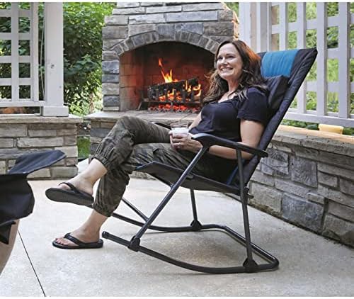 Oversized Rocking Camp Chair Blue Black — photo 4