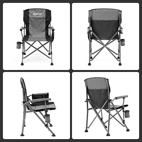 Grey hard arm heavy duty camping chair — photo 5