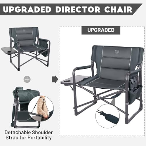 XXL upgraded oversized directors chair gray — photo 4