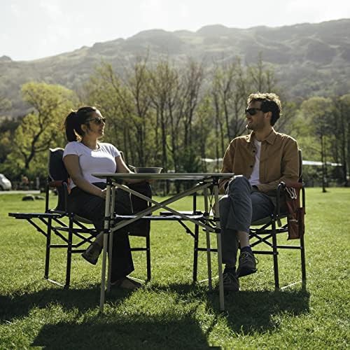 Folding director camping chair with side tray — photo 4