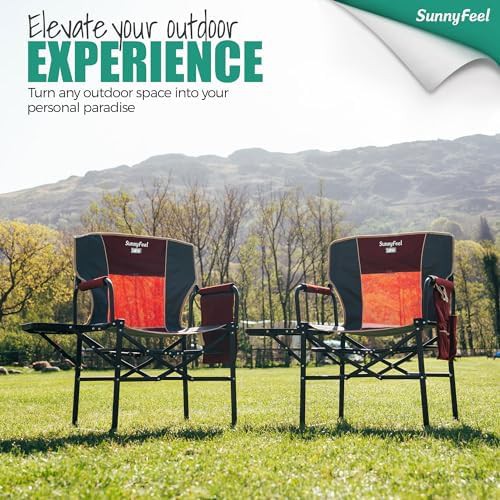 Heavy duty director camping chair with table — photo 4