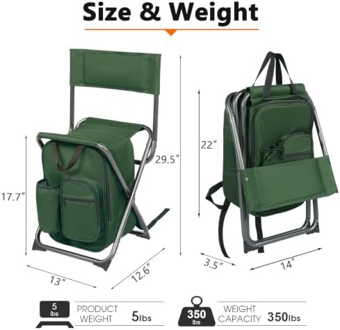 Backpack Cooler Chair with Integrated Stool — photo 3