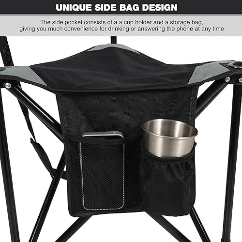 Tripod camping stool with integrated backrest — photo 5