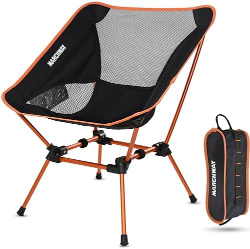 Ultralight heavy duty orange camp chair