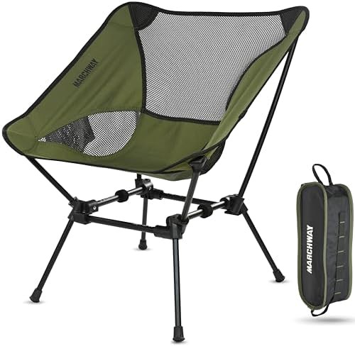 Ultralight green backpacking camp chair