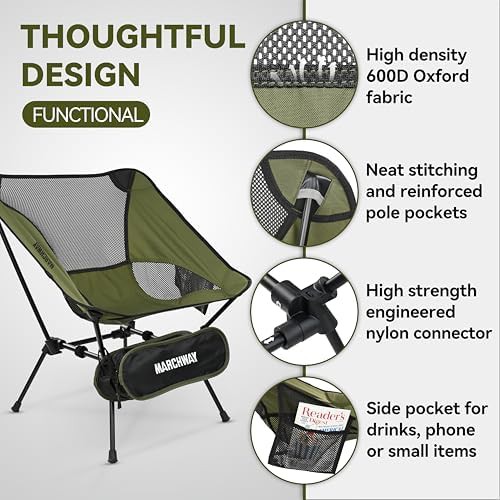 Ultralight green backpacking camp chair — photo 5