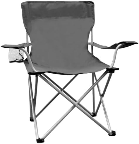 Weather station gray portable outdoor folding chair