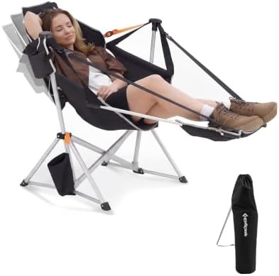 Hammock chair with integrated footrest