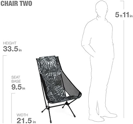 High back collapsible camping chair in black tie dye — photo 3