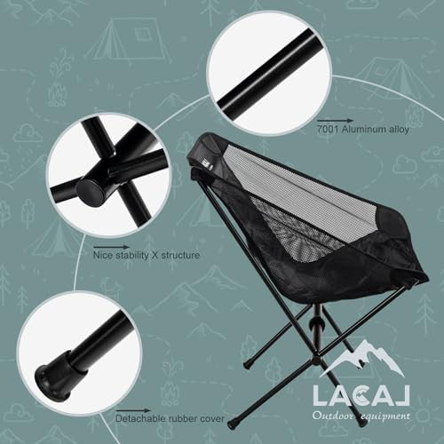 Gotop ultra light black aluminum camping chair — photo 5