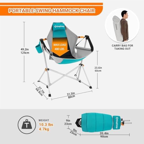 Swinging hammock camping chair for adults — photo 3