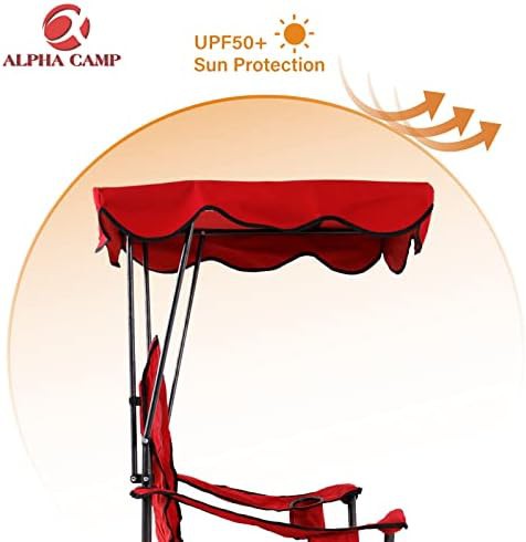 Oversized camping chair with shade canopy — photo 5