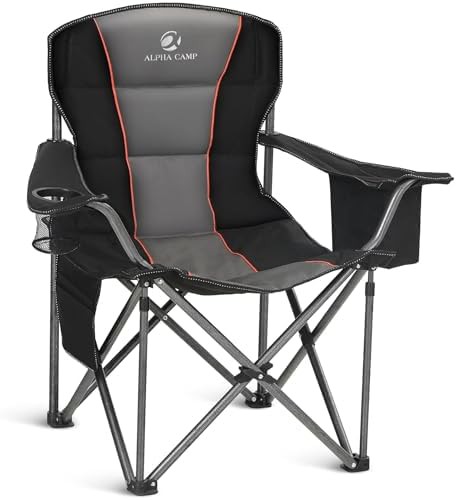 Blue Oversized Padded Chair with Lumbar Support