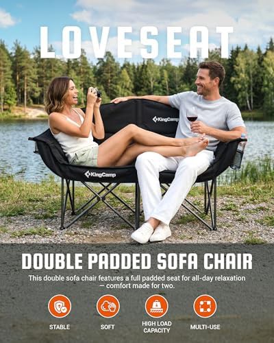 Double folding camping chair heavy duty — photo 3