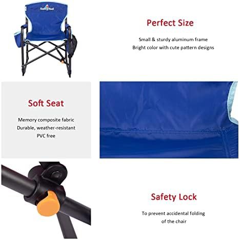 Kids blue folding outdoor camping chair — photo 5