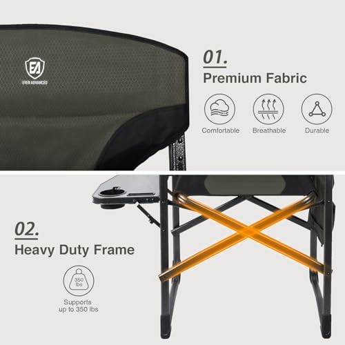 Lightweight aluminum director camping chair heavy duty — photo 4
