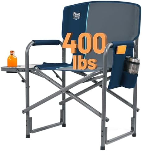 Aluminum oversized directors chair blue color