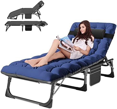 Padded Folding Chaise Tanning Chair