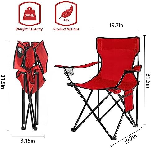 Two pack folding chairs red — photo 3