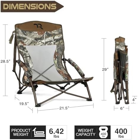 Turkey hunting lightweight low camping chair — photo 3