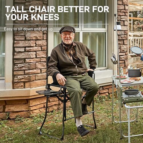 Tall camping directors chair with high seat — photo 4