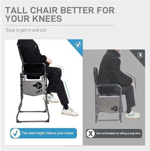 Tall camping directors chair with high seat — photo 5