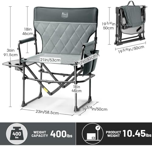 Heavy duty portable directors camping chair — photo 3