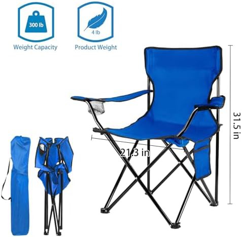 Four pack folding chairs blue — photo 3