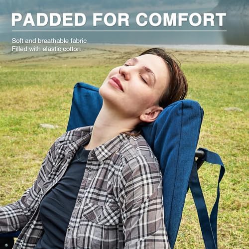 Blue padded rocking camping chair — photo 4