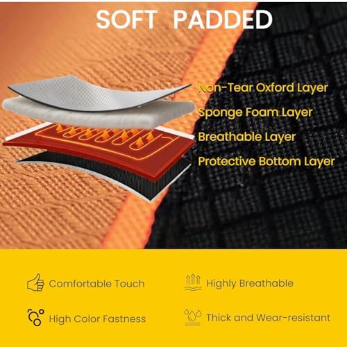 Orange padded folding double camping loveseat — photo 5