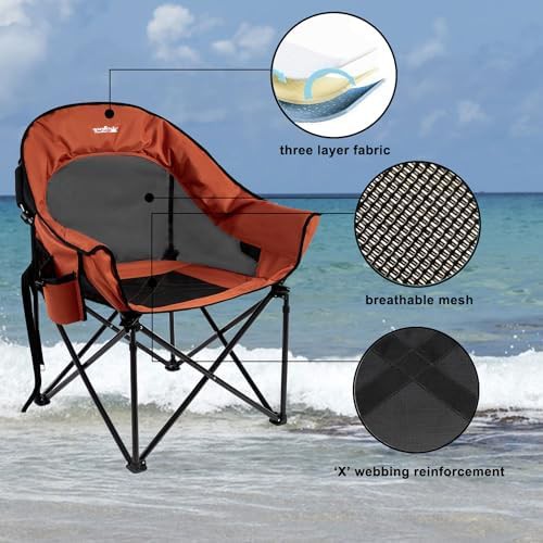 XL oversized cooling mesh camping chair — photo 3