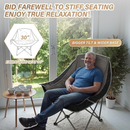 Portable Padded Oversized Lawn Chair — photo 3