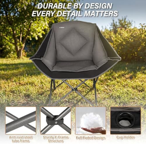 Portable Padded Oversized Lawn Chair — photo 4