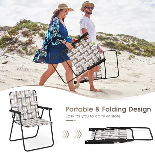 Khaki lightweight folding directors chair — photo 4